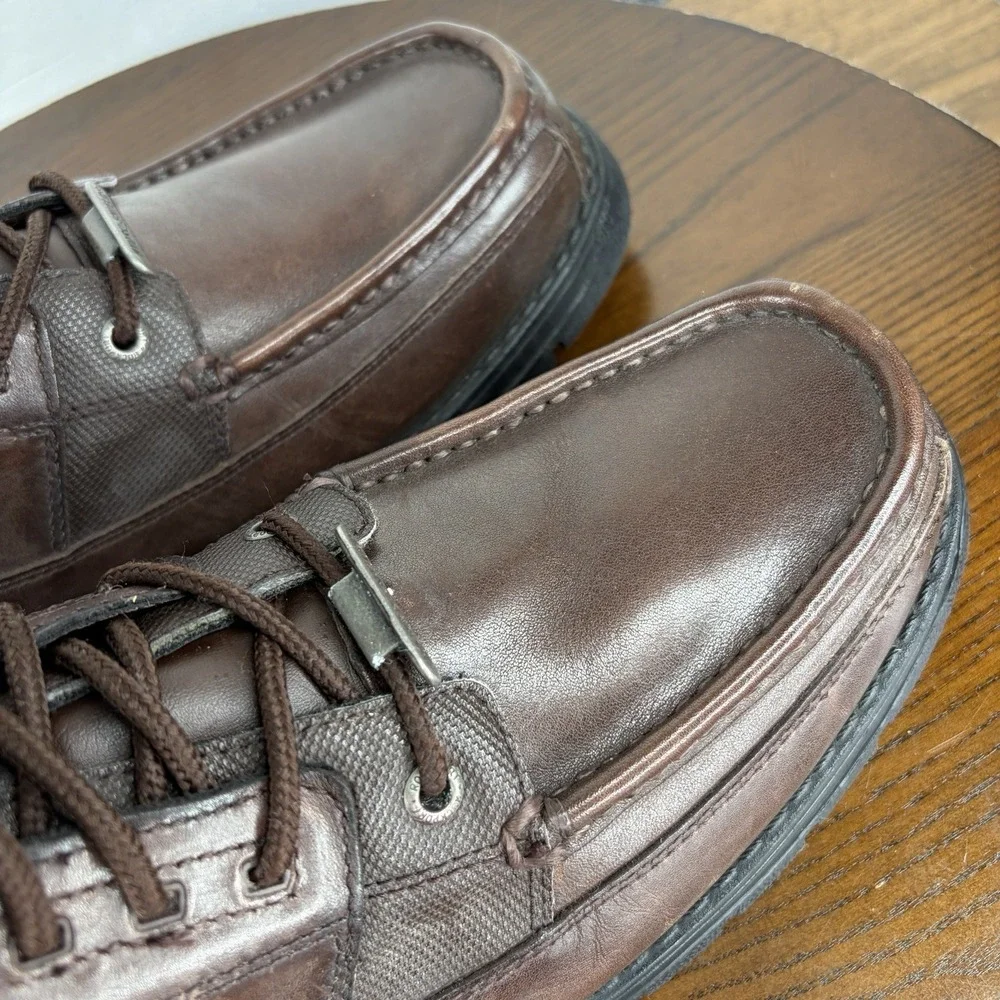 Rockport XCS Boots Men's 11.5M Brown Leather Hydro Shield Waterproof Chukka Moc
